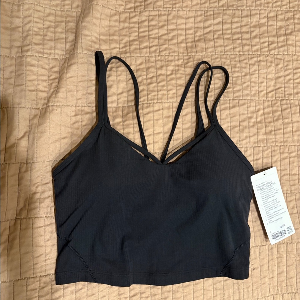 NWT Lululemon Align Black Strappy Cropped Tank